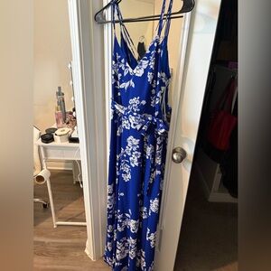 Floral Blue Maxi Dress